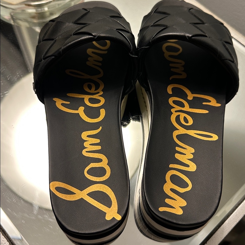 Sam Edelman Adaley Black Leather Sandals 7.5 - Picture 8 of 8
